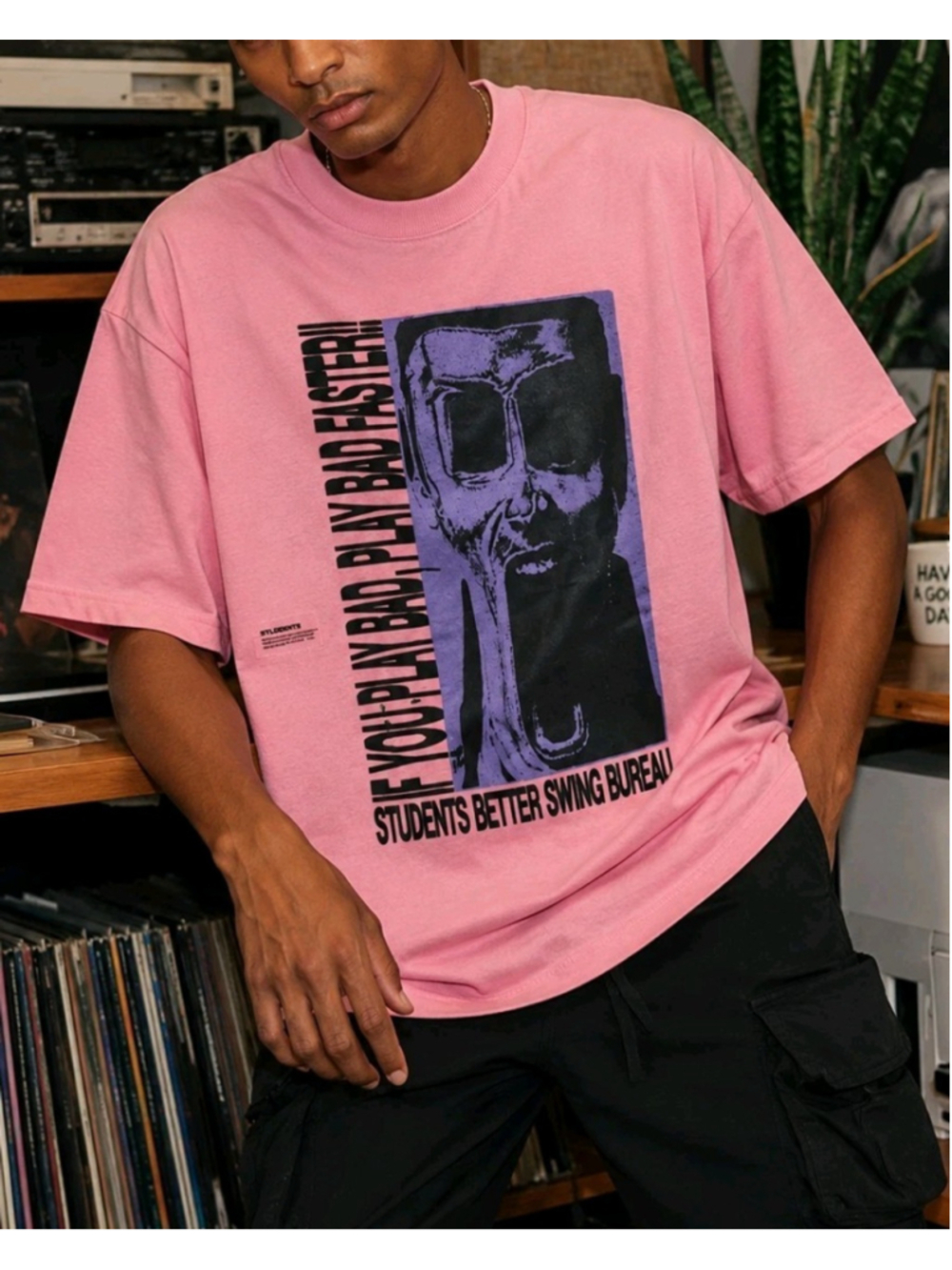 Students Golf Better Swing Bureau Graphic Tee Pink Oversized NWT XL Streetwear